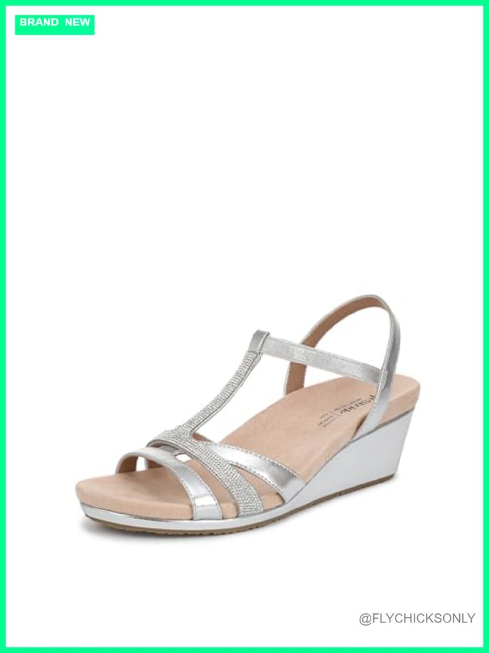 LifeStride Women's Mimosa Wedge Sandal - Rhinestone Slip-On